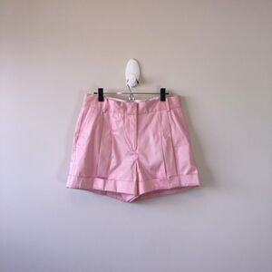 Liz Claiborne Golf Hepburn Shorts Pink High Waist Pleated Cuffed Women's Size 14